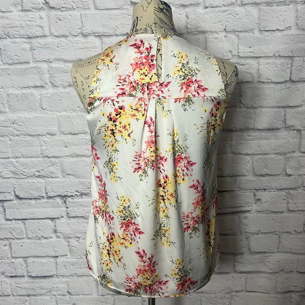 White House Black Market Floral Tank Blouse - Picture 7 of 8